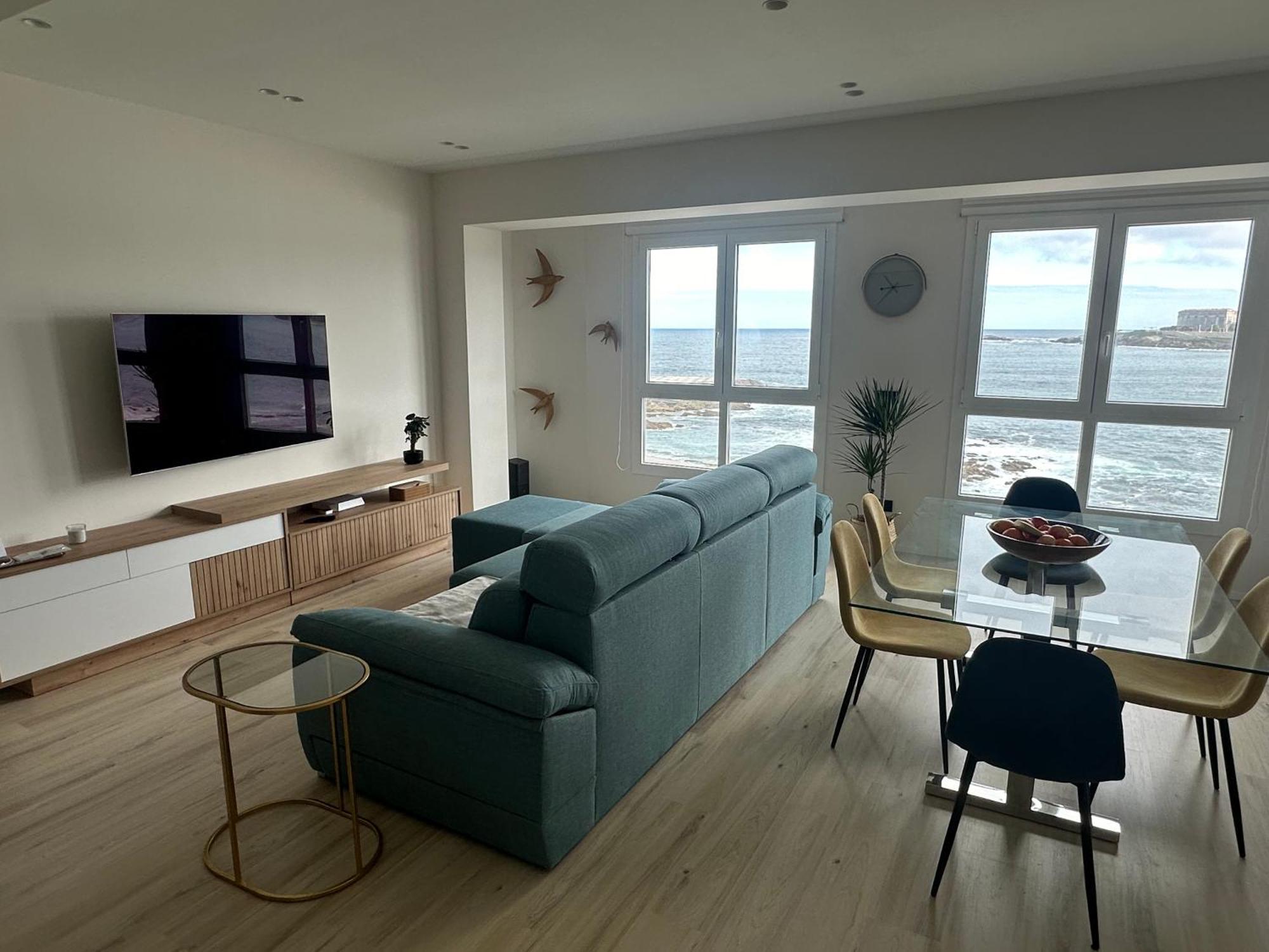 ア・コルーニャPiso Con Vistas A La Playa De Riazorアパートメント エクステリア 写真