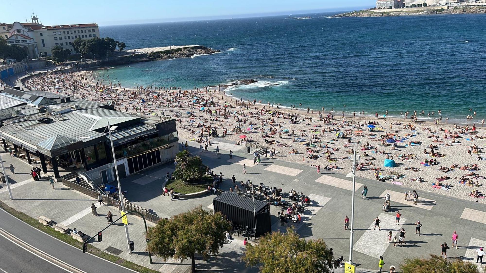 ア・コルーニャPiso Con Vistas A La Playa De Riazorアパートメント エクステリア 写真